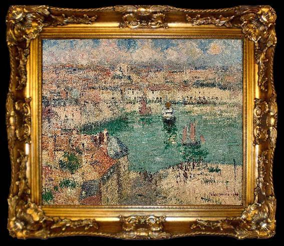 framed  Gustave Loiseau Le Port de Dieppe, ta009-2